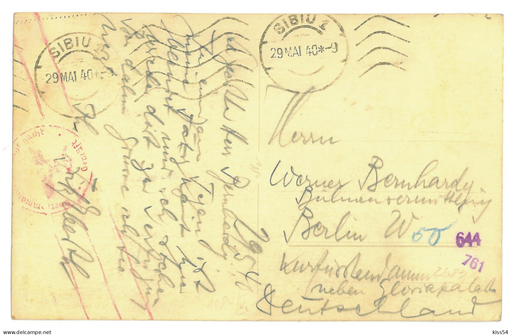 RO 81 - 16198 SIBIU, Romania - Old Postcard, CENSOR, Real PHOTO - Used - 1940 - Rumania