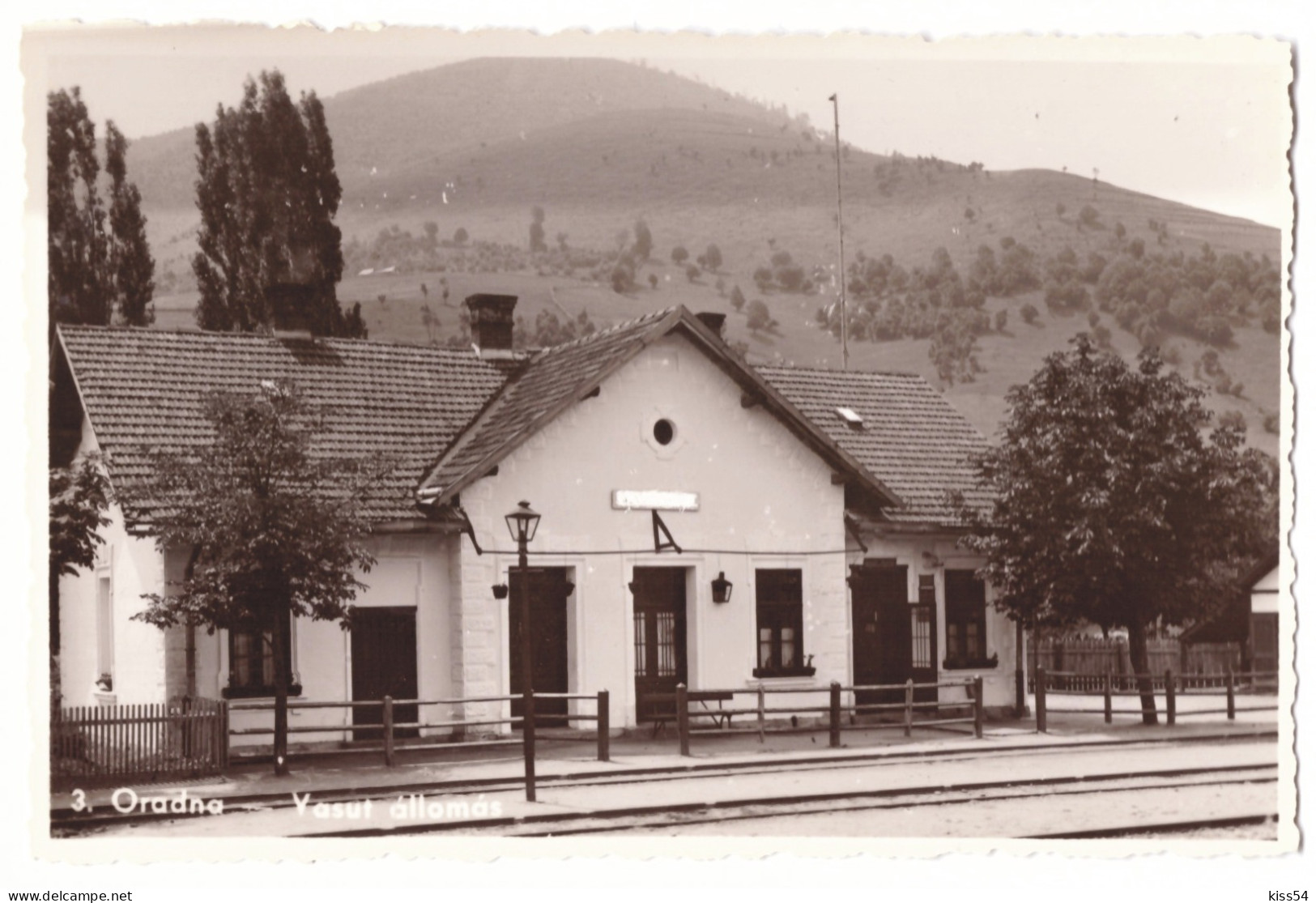 RO 81 - 16137 RADNA, Bistrita Nasaud, Railway Station, Romania - Old Postcard, Real PHOTO - Unused - Roumanie