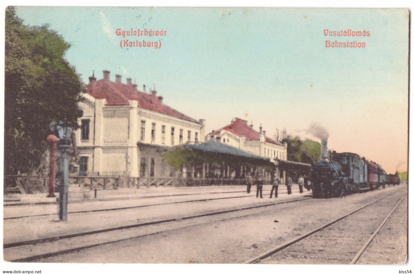 RO 81 - 16125 ALBA IULIA, Train, Railway Station, Romania - Old Postcard - Used - 1911 - Roumanie