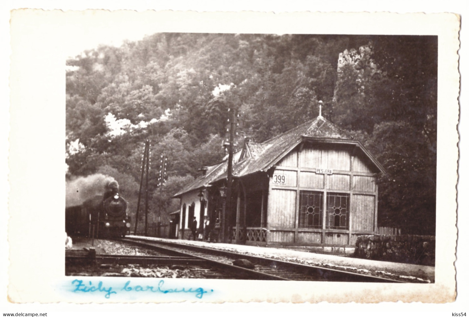 RO 81 - 16136 VADU CRISULUI, Bihor, Railway Station, Romania - Old Postcard, Real PHOTO - Used - 1940 - Rumänien