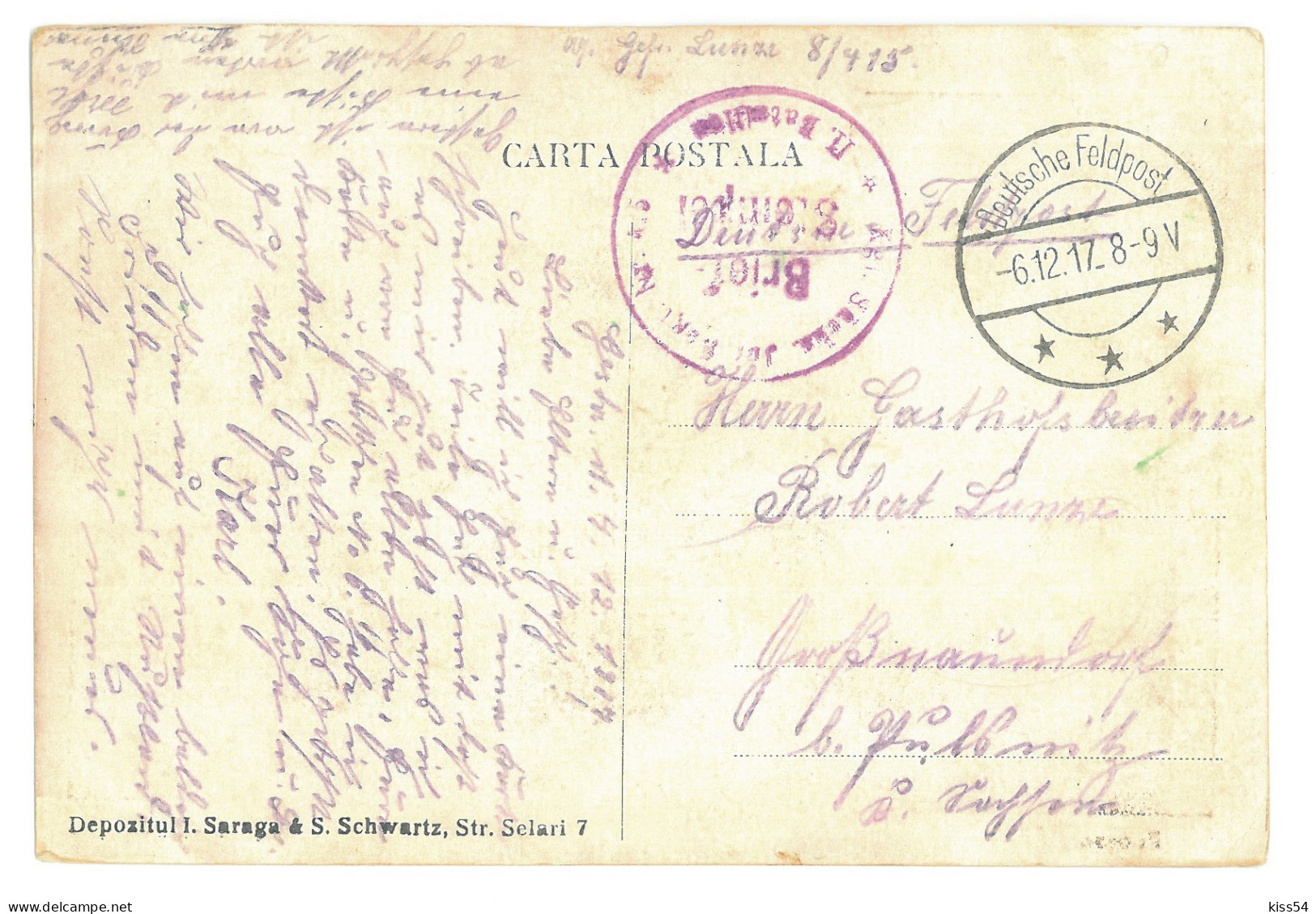 RO 81 - 17470 FOCSANI, Vrancea, Ave., Romania - Old Postcard, CENSOR - Used - 1917 - Roumanie