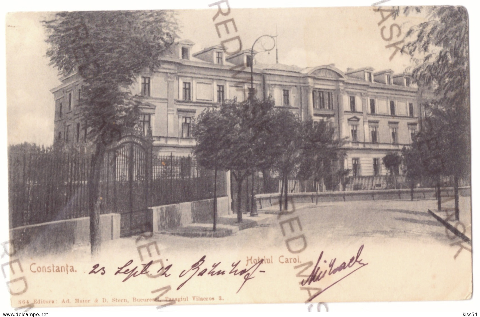 RO 81 - 18383 CONSTANTA, Hotel Carol, Romania - Old Postcard - Used - 1912 - Romania
