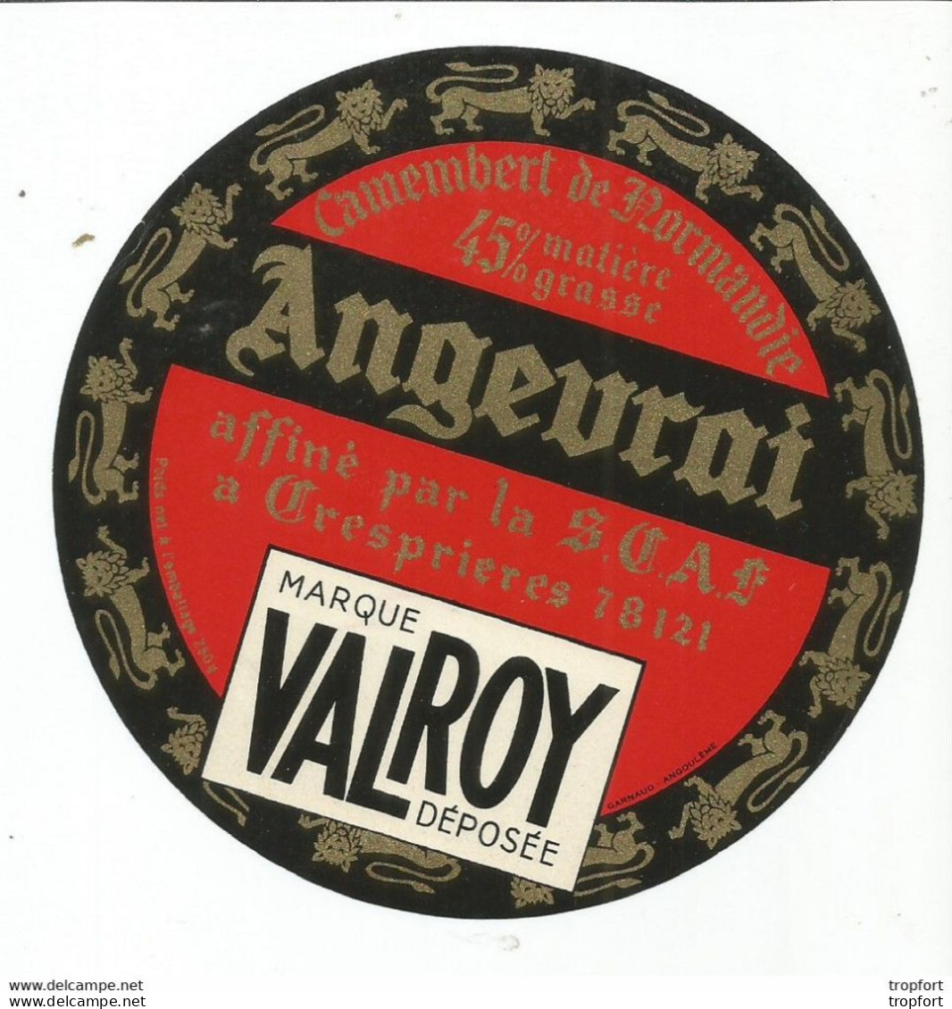 TD / Cheese Label Etiquette Ancienne Fromage VALROY CAMEMBERT - Andere & Zonder Classificatie