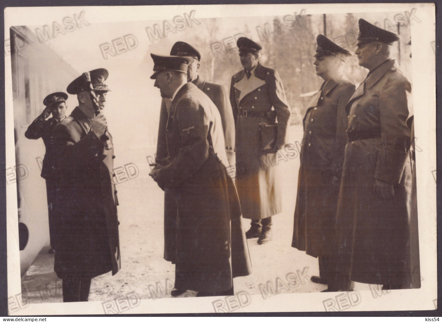 RO 81 - 23604 M-lul Ion ANTONESCU, HITLER, RIBBENTROP, KEITEL - Old Photo Press ( 18/13 Cm ) - 1943 - Guerra, Militari