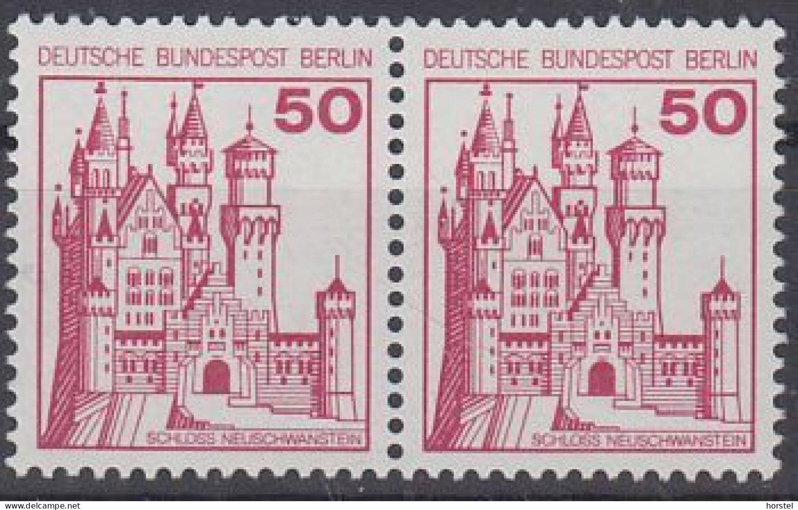 Berlin Mi.Nr.536A+536A - Waagerechtes Paar - Burgen Und Schlösser - Schloß Neuschwanstein - Postfrisch - Nuovi