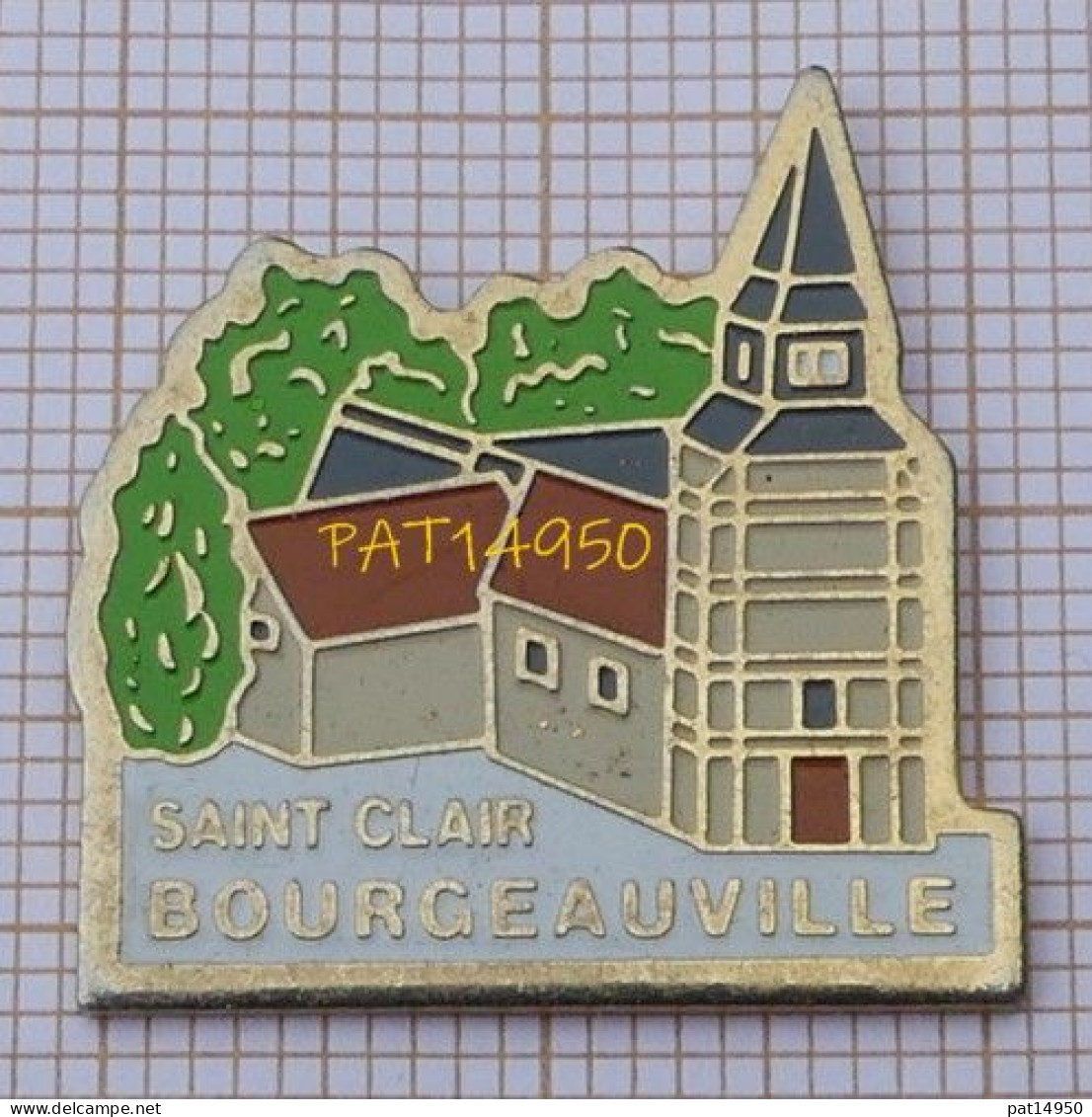 PAT14950 BOURGEAUVILLE   EGLISE SAINT ST CLAIR  Dpt 14  CALVADOS - Villes