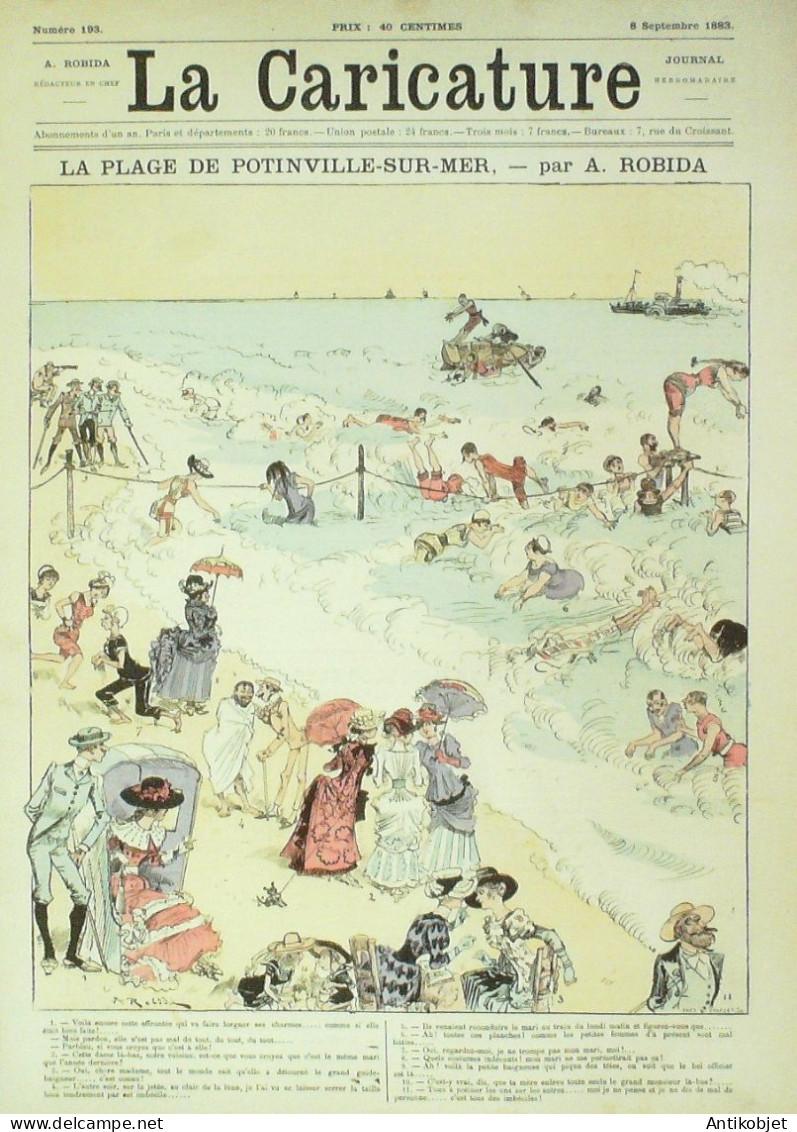 La Caricature 1883 N°193 Potinville-sur-Mer Robida Commerce WogTtrock - Zeitschriften - Vor 1900