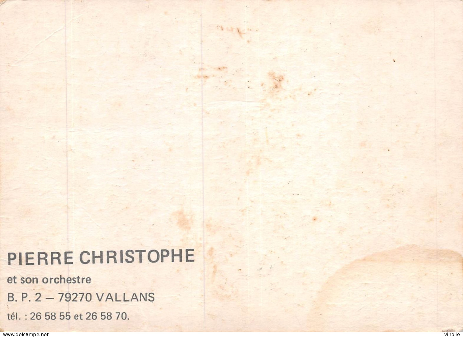 MO-24-321 : VALLANS. PIERRE CHRISTOPHE ET SON ORCHESTRE - Other & Unclassified