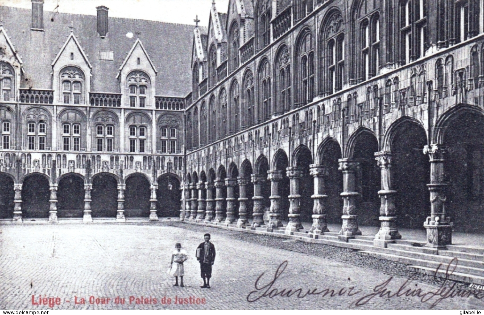 LIEGE - La Cour Du Palais De Justice - Luik
