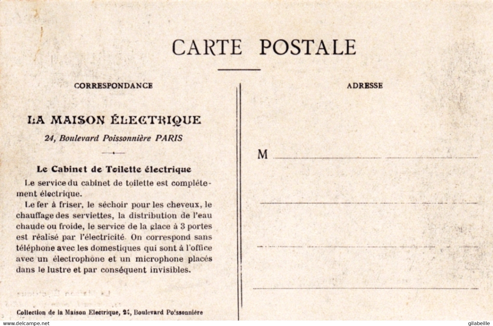 75 - PARIS 09 - Boulevard Poissonniere - Le Cabinet De Toilette Electrique - Distretto: 09