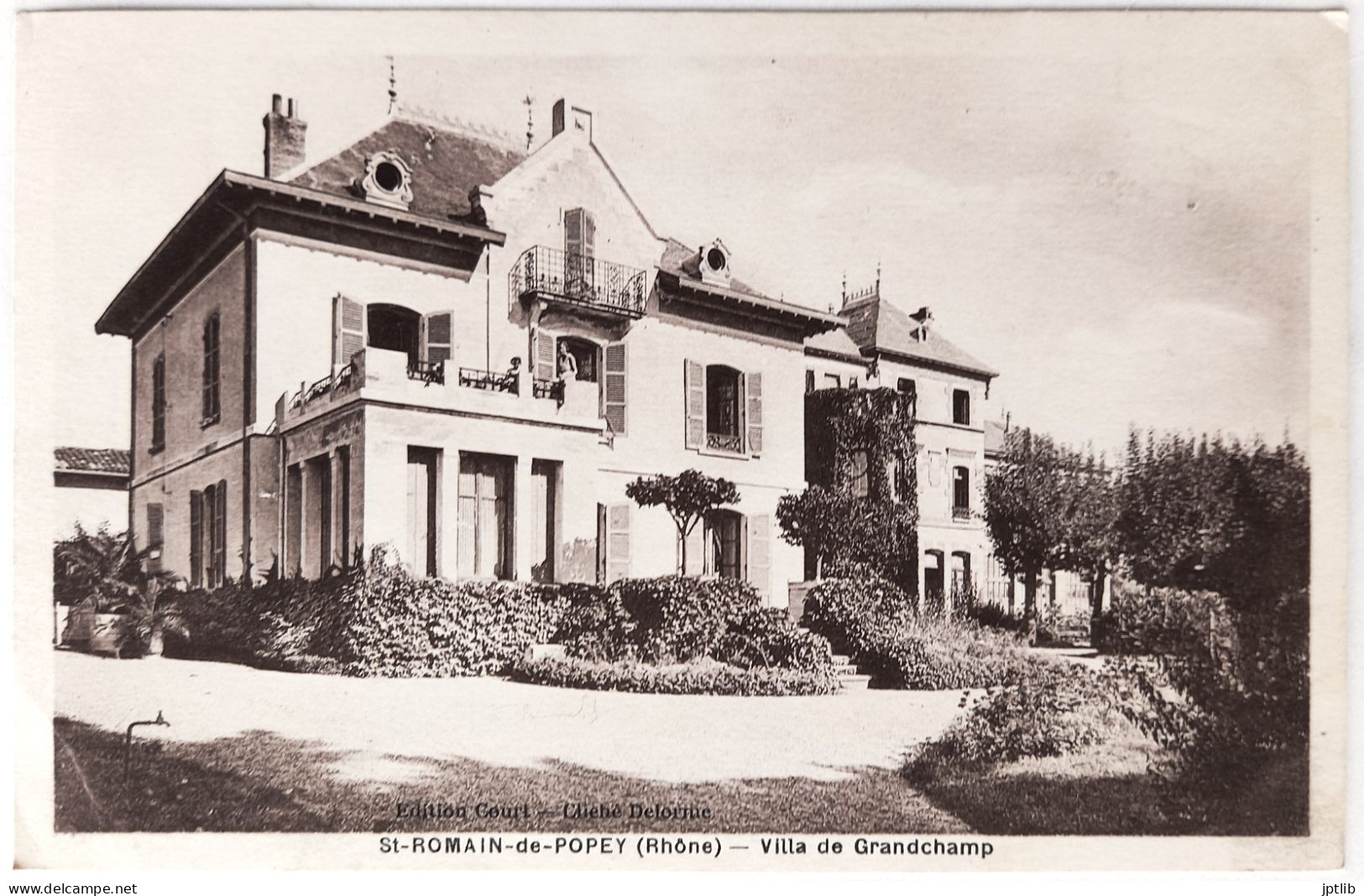 CPA Carte Postale / 69 Rhône, St Ou Saint-Romain-de-Popey / Édition Court, Cliché Delorme / Villa De Grandchamp. - Autres & Non Classés