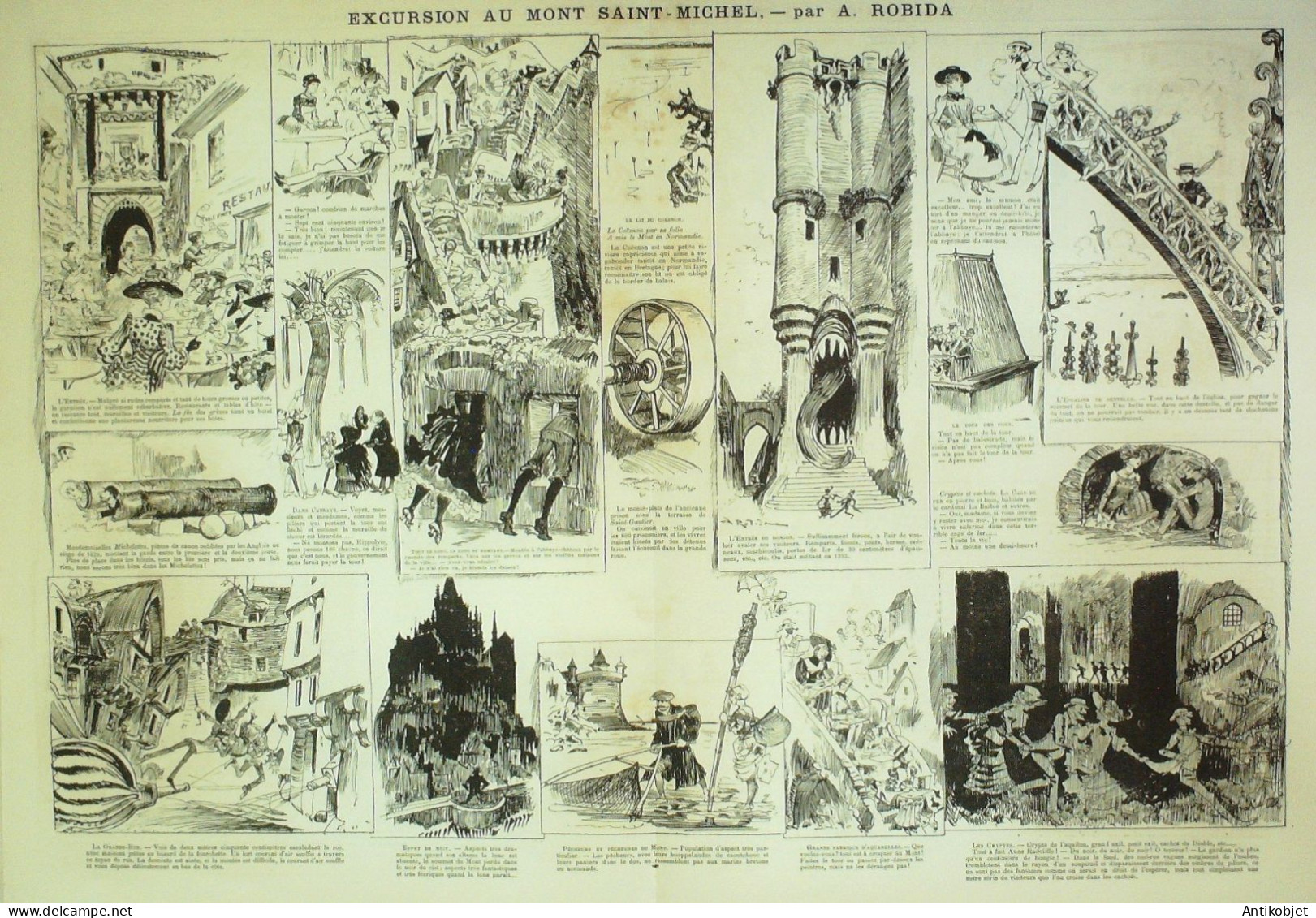 La Caricature 1883 N°195 Mont Saint-Michel (50) Robida Trock - Tijdschriften - Voor 1900