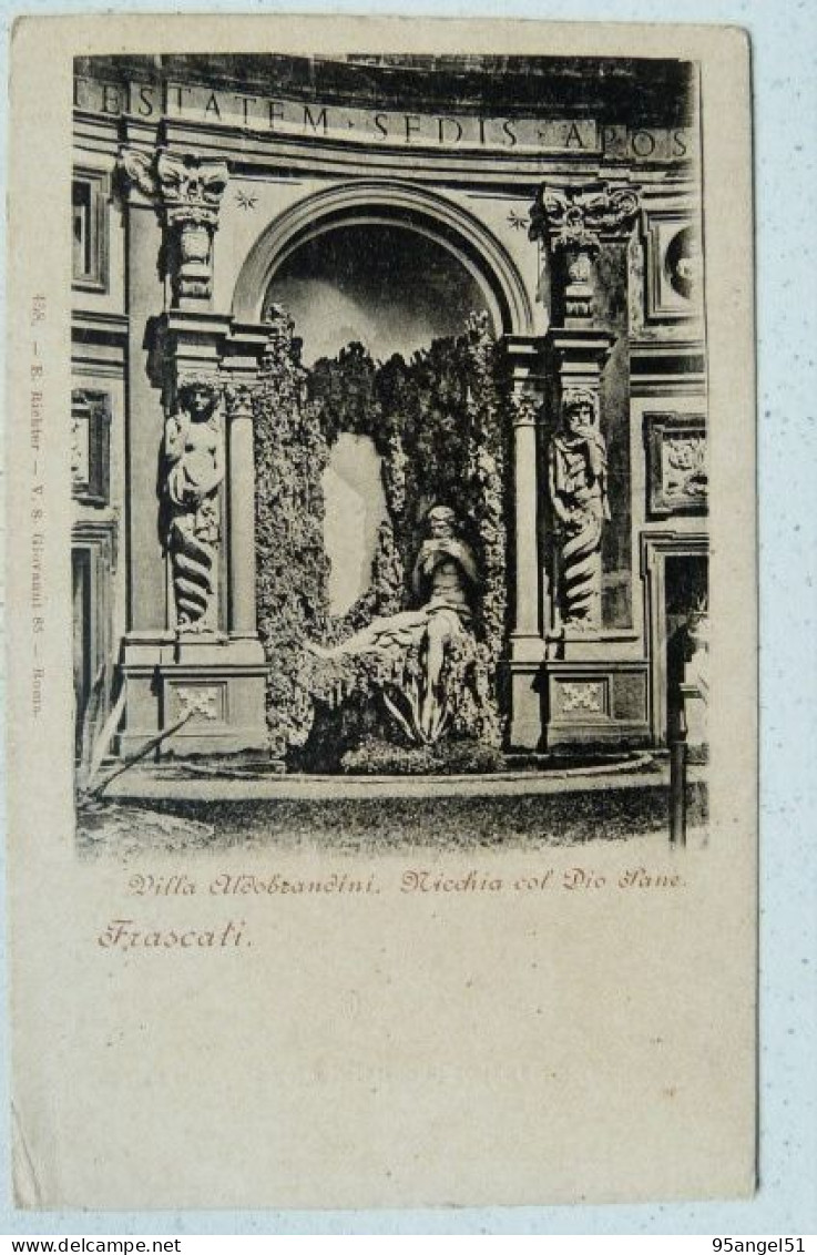 FRASCATI - VILLA ALDOBRANDINI - NICCHIA DEL DIO PANE  1905 X VELLETRI - Andere & Zonder Classificatie