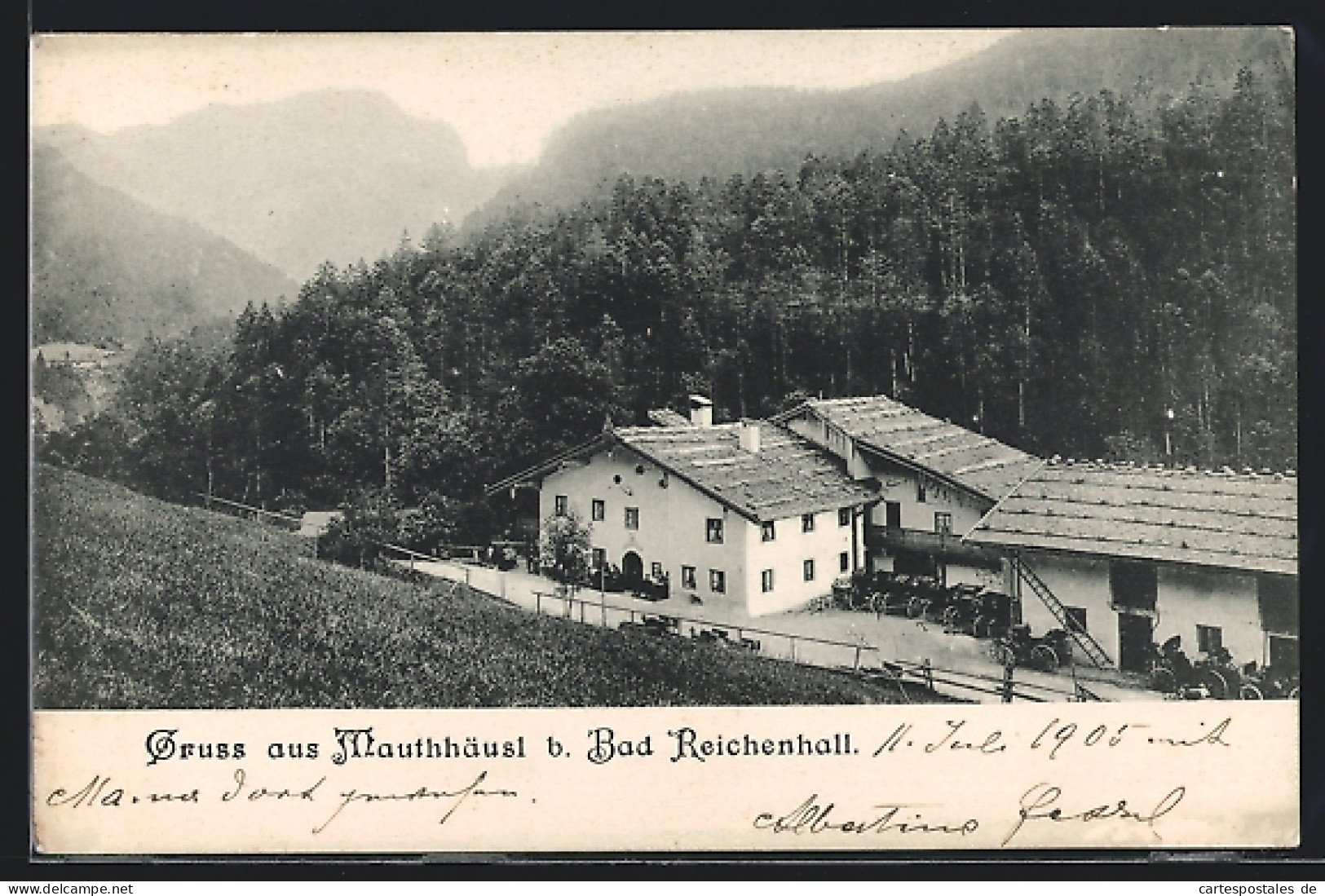 AK Mauthhäusl B. Bad Reichenhall, Blick Auf Gaststätte Und Wald  - Bad Reichenhall
