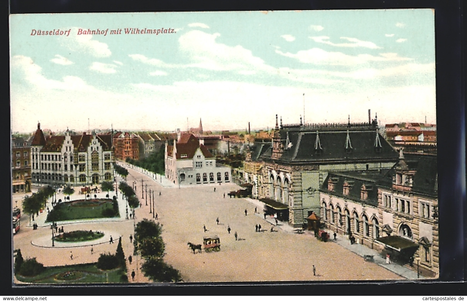 AK Düsseldorf, Bahnhof Mit Wilhelmsplatz  - Duesseldorf