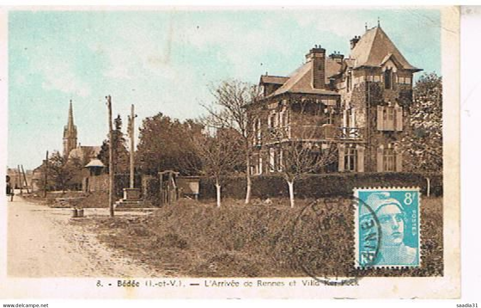 35  BEDEE L ARRIVEE DE RENNES ET VILLA  KER  POCK 1951 - Autres & Non Classés