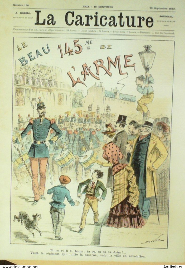 La Caricature 1883 N°196 Le 145ème De L'Arme Draner Paysanneries Loys - Magazines - Before 1900