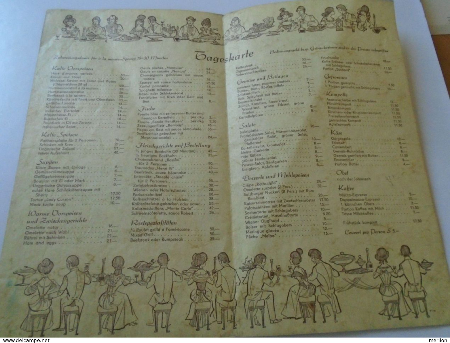 D202238   Menu, Menü-Karte Speisenkarte - Grand Hotel Panhans -Semmering  - Österreich    1960's - Menükarten