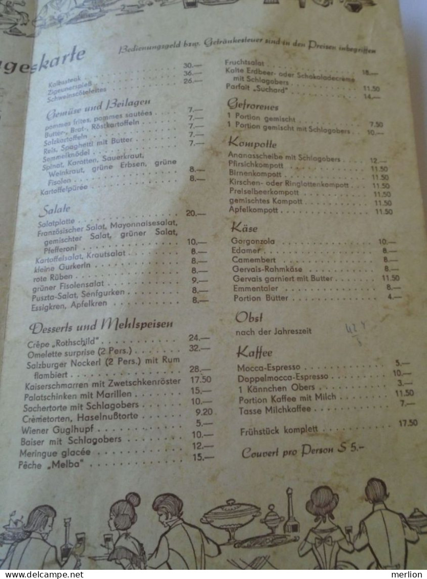 D202238   Menu, Menü-Karte Speisenkarte - Grand Hotel Panhans -Semmering  - Österreich    1960's - Menus