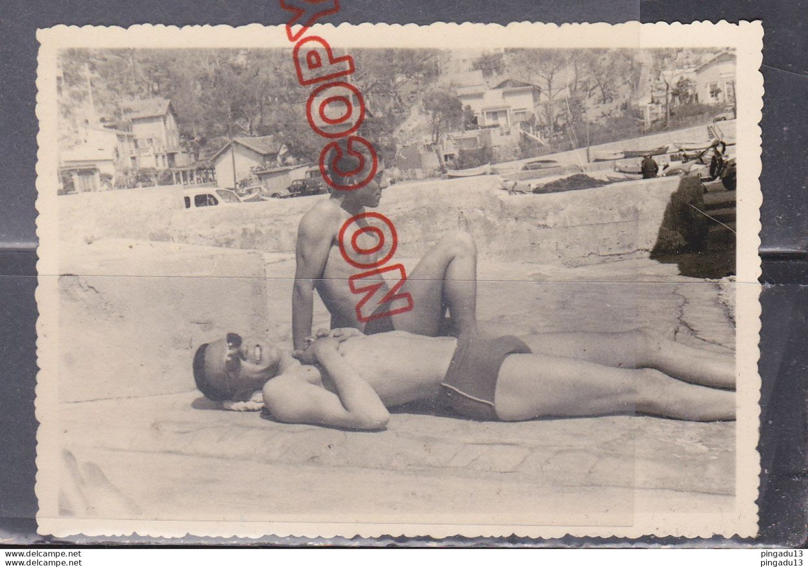 La Redonne Juin 1959 Homme Maillot De Bain Torse Nu Années 50-60 - Anonymous Persons