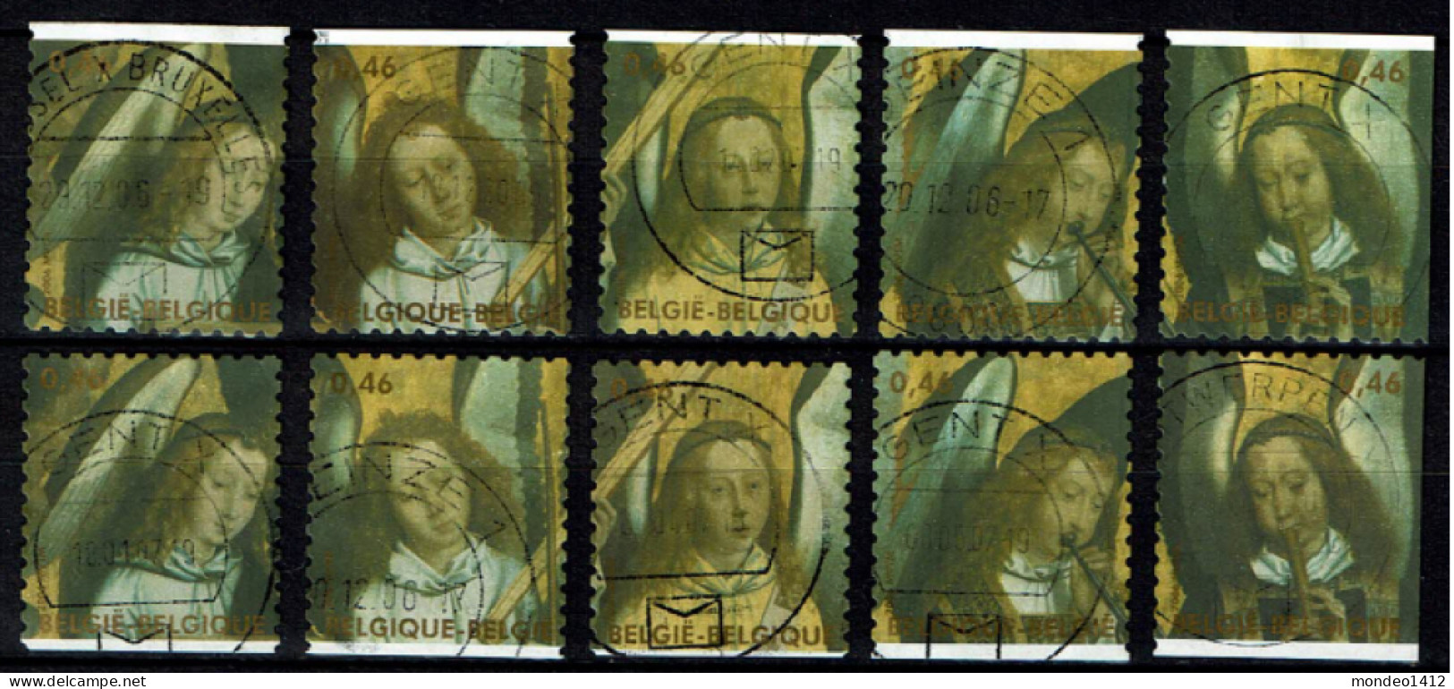 België OBP 3594/3598 - Zegels Uit Boekje B70 - Engelen Hans Memling, Kunstschilder - Gebruikt