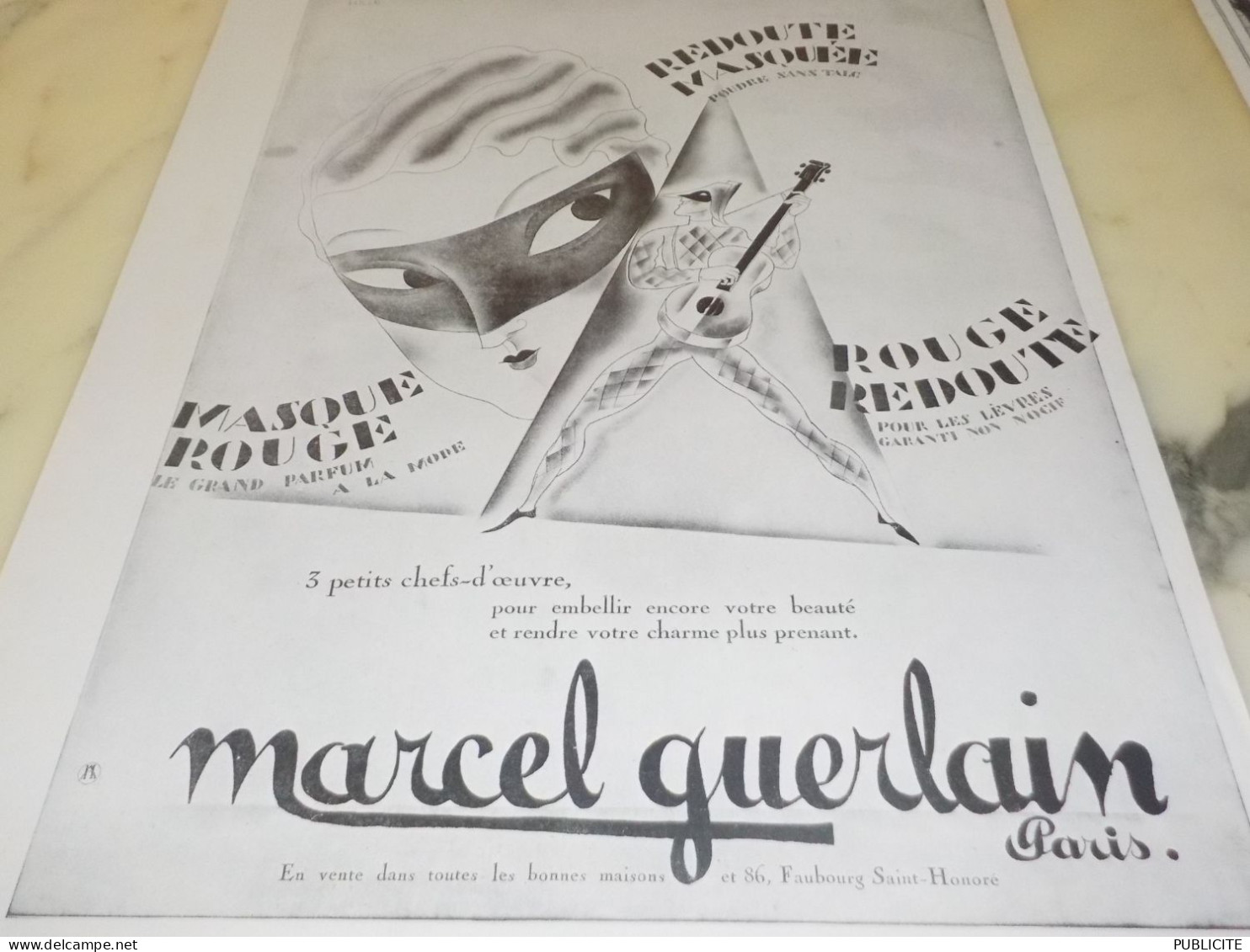 ANCIENNE PUBLICITE 3 PETITS CHEF D OEUVRE MARCEL  1929 - Andere & Zonder Classificatie