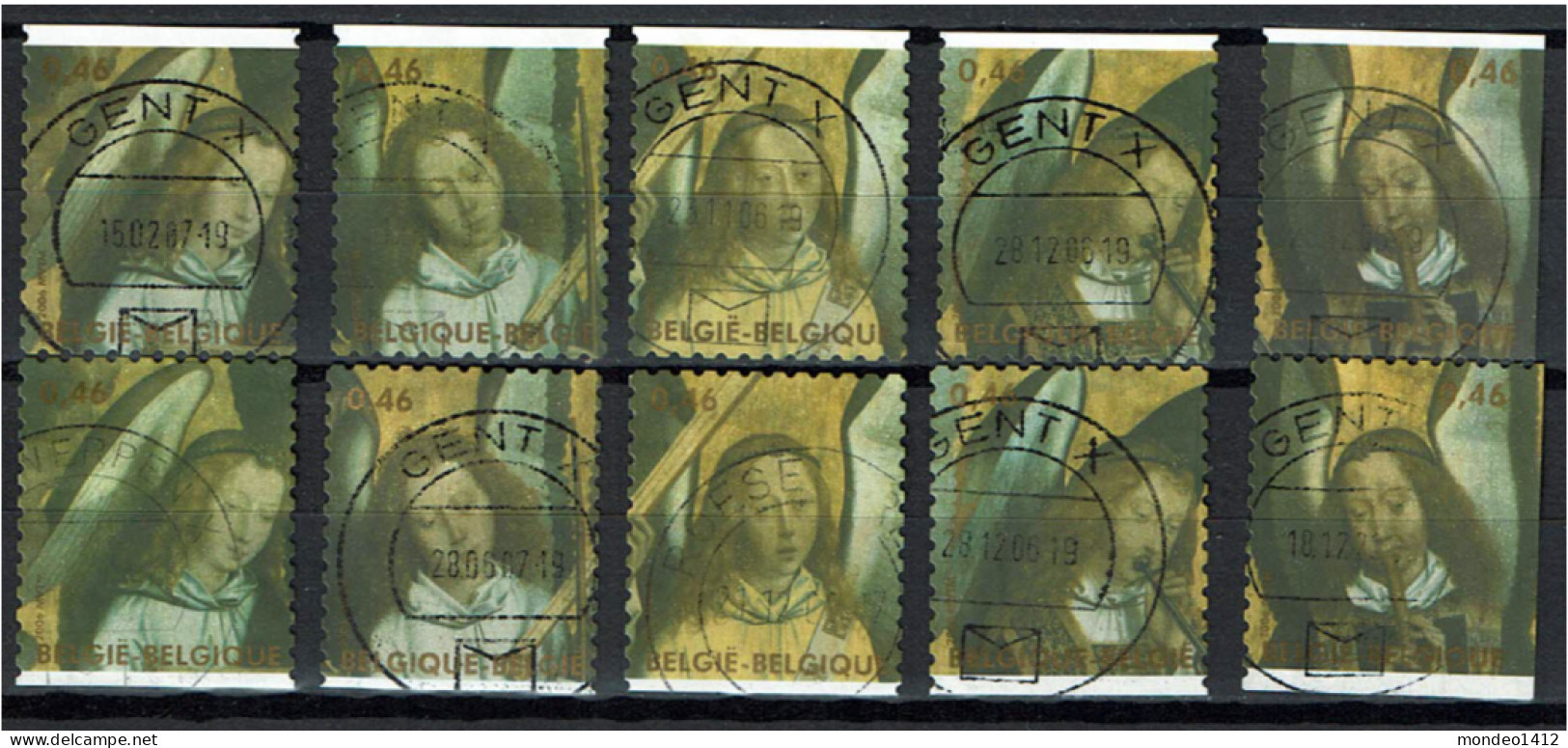 België OBP 3594/3598 - Zegels Uit Boekje B70 - Engelen Hans Memling, Kunstschilder - Usados