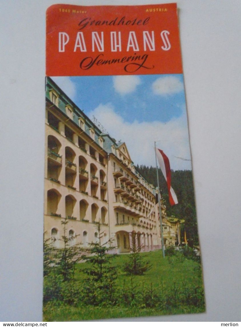 D202239   Tourism Borchure - Grand Hotel Panhans -Semmering  - Österreich    1960's - Reiseprospekte