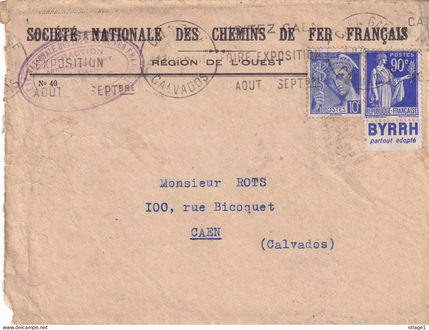 WW2 1940 SOCIETE NATIONALE DES CHEMINS DE FER FRANCAIS REGION DE L'OUEST - CAEN - MINEUR - TRACTION - Verkehr & Transport