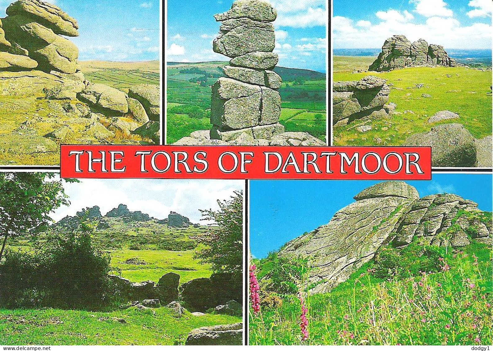 THE TORS OF DARTMOOR, DEVON, ENGLAND. USED POSTCARD Ms1 - Altri & Non Classificati