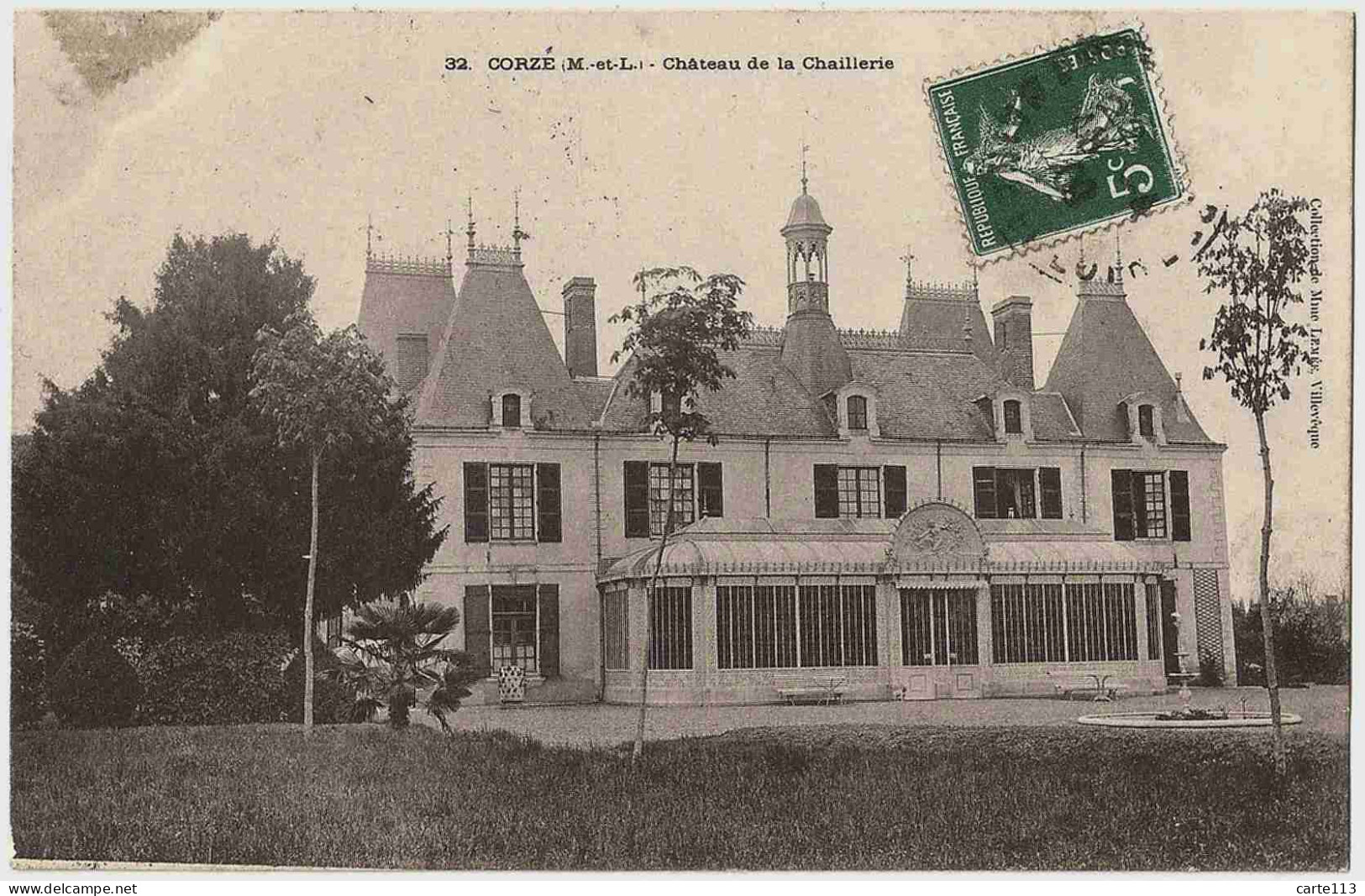 49 - B22742CPA - CORZE - Château De La Chaillerie - Bon état - MAINE ET LOIRE - Autres & Non Classés