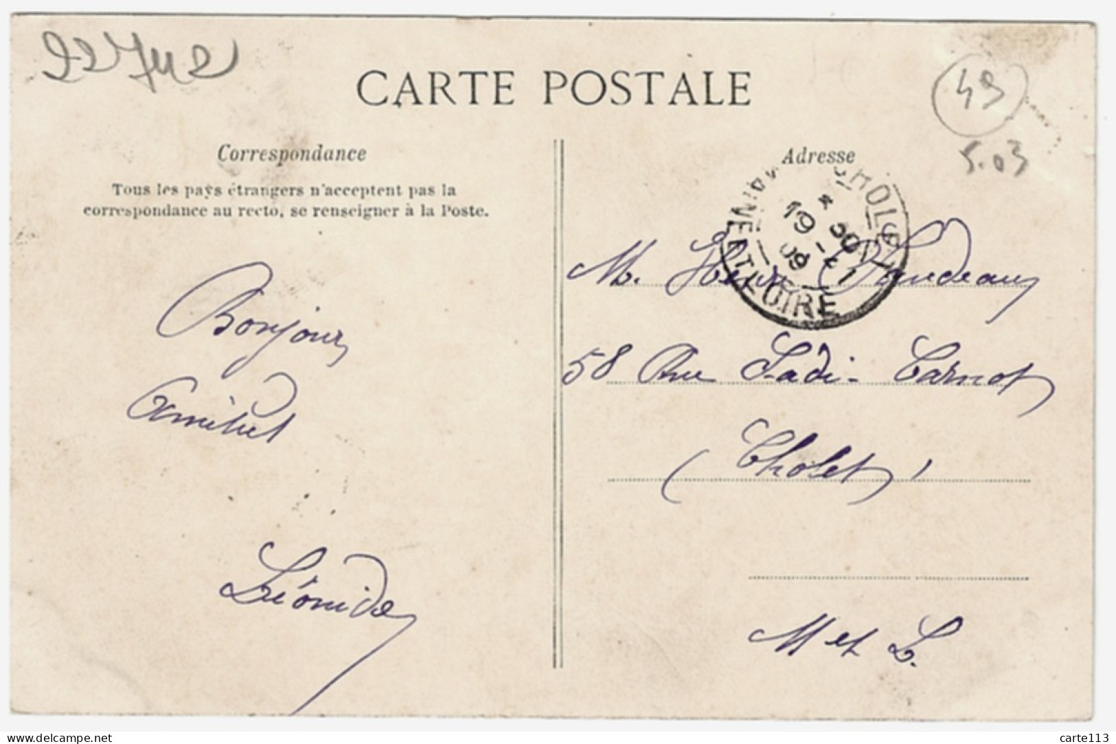 49 - B22742CPA - CORZE - Château De La Chaillerie - Bon état - MAINE ET LOIRE - Autres & Non Classés