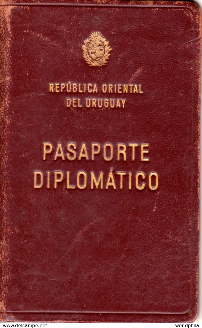Uruguay End Of WWII 1945-9 Much Travelled Document, Europe & Latin America, Signed Diplomatic Passport History Document - Documenti Storici