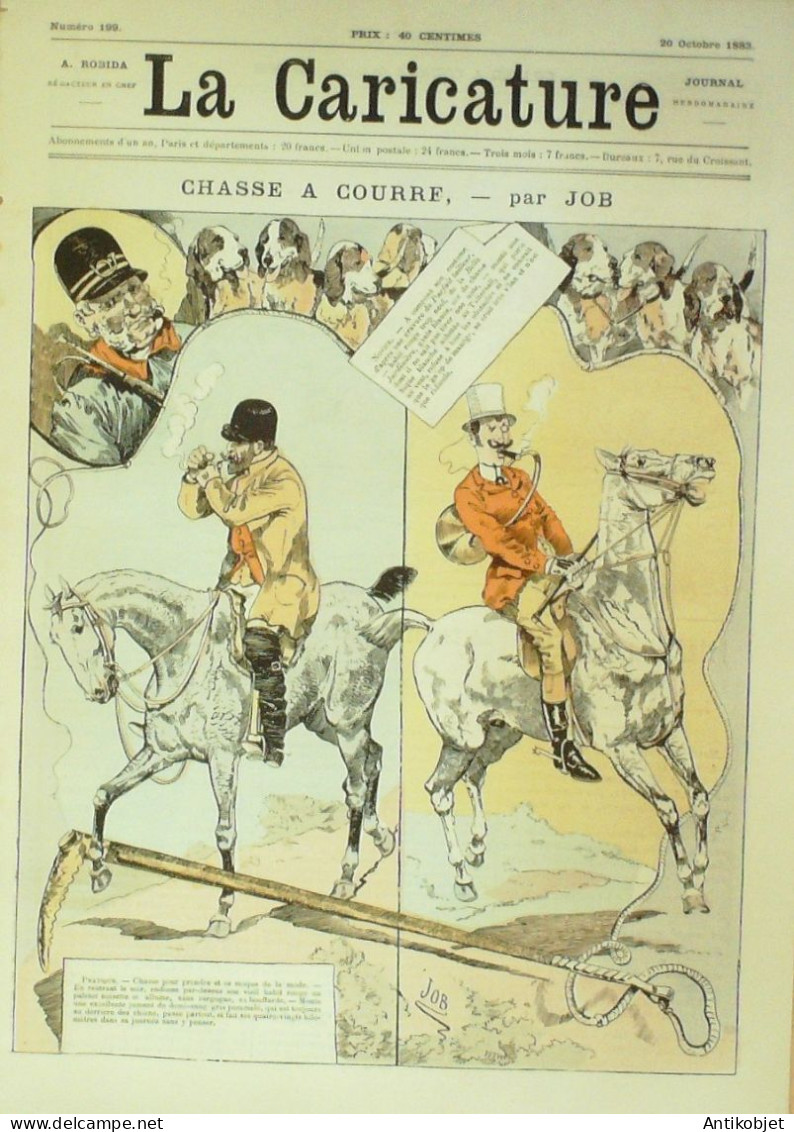 La Caricature 1883 N°199 Chasse à Courre Job Trock - Magazines - Before 1900