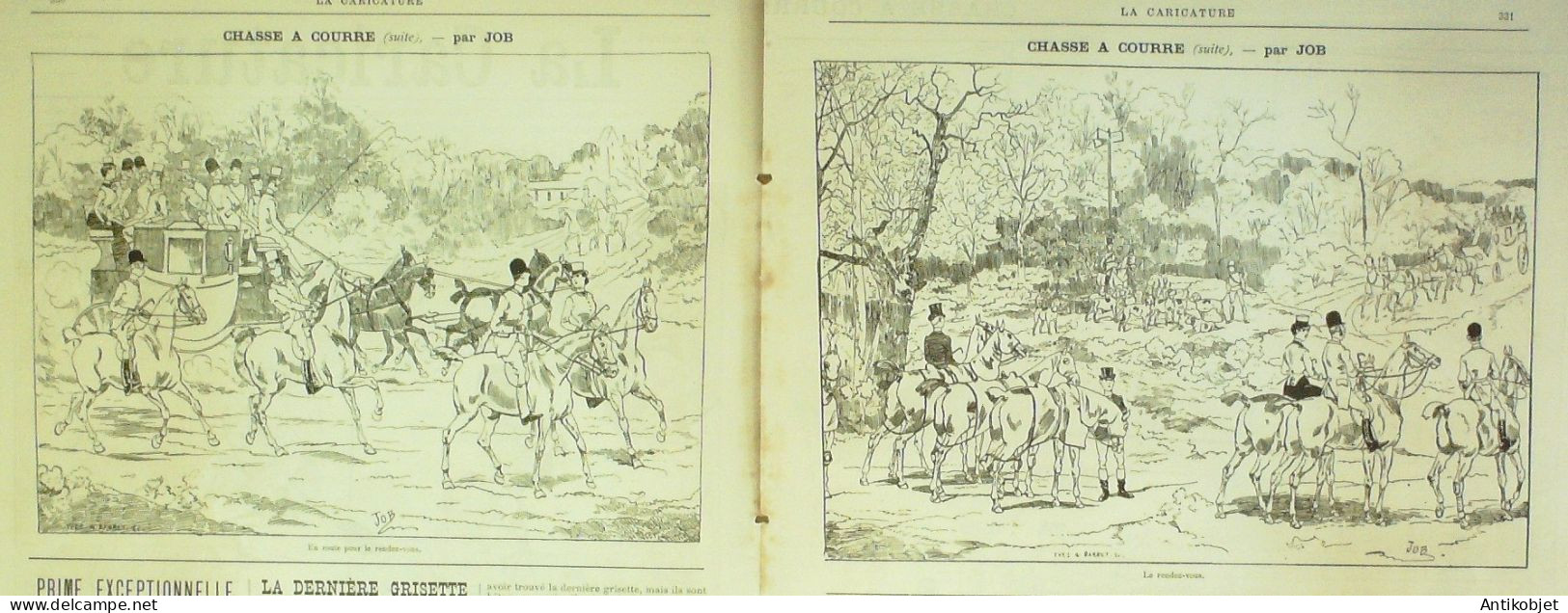 La Caricature 1883 N°199 Chasse à Courre Job Trock - Tijdschriften - Voor 1900