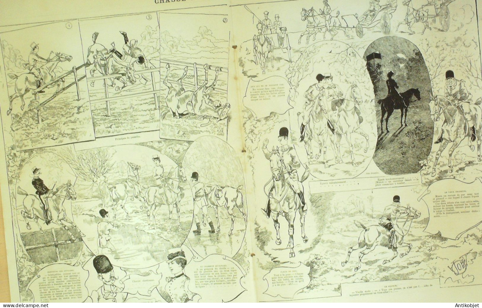 La Caricature 1883 N°199 Chasse à Courre Job Trock - Zeitschriften - Vor 1900