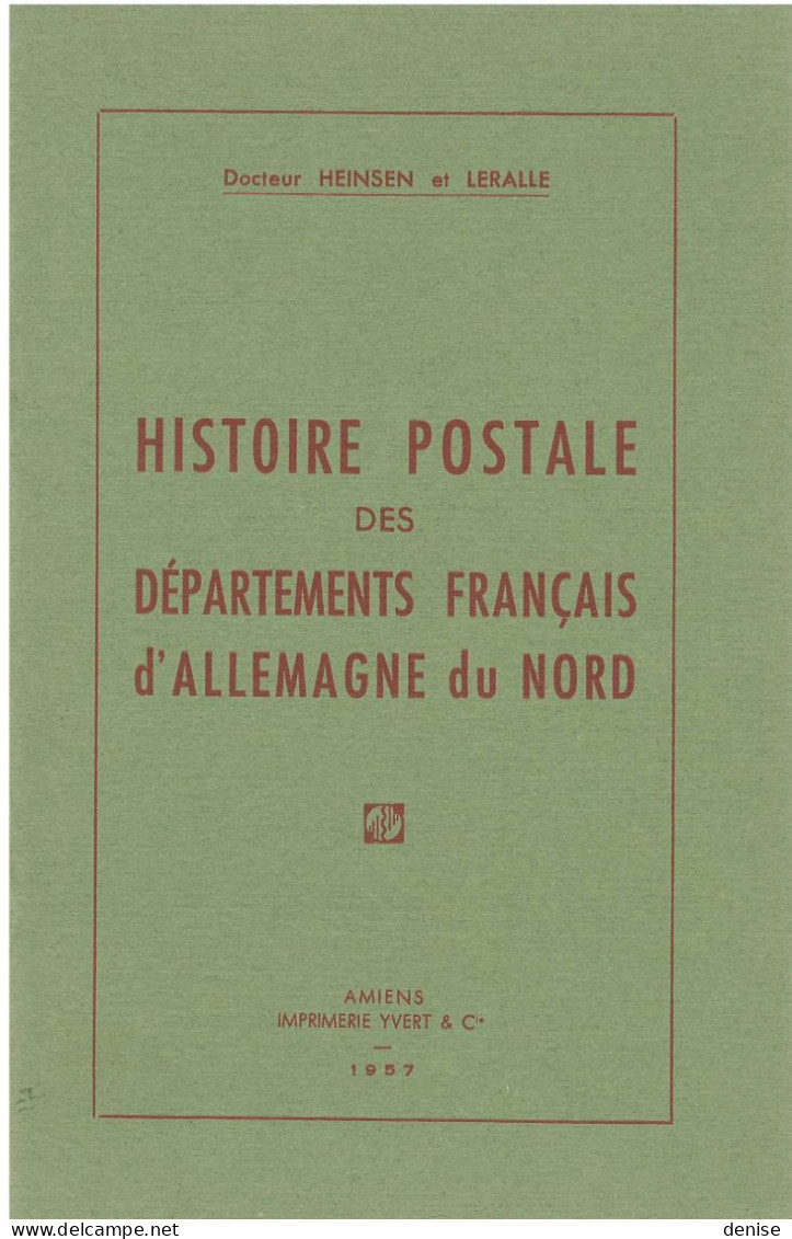 Histoire Postale Des Départements Français D'Allemagne Du Nord - Heinsen Et Leralle -1957 - France