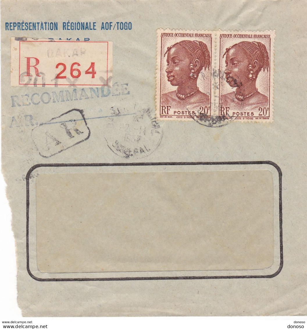 AOF 1957 LETTRE RECOMMANDEE DE DAKAR - Lettres & Documents