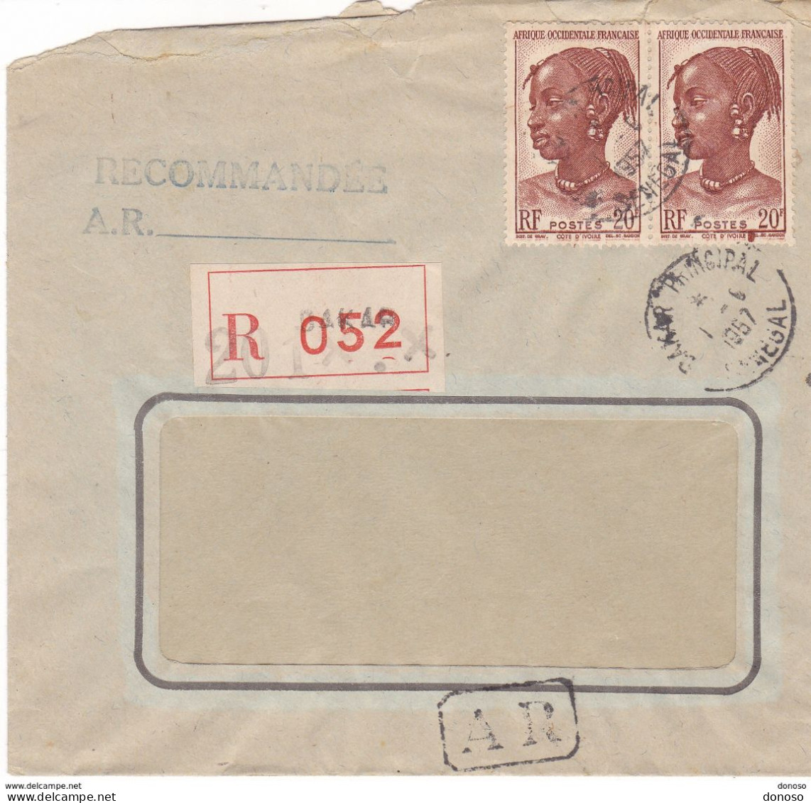 AOF 1958 LETTRE RECOMMANDEE DE DAKAR - Covers & Documents