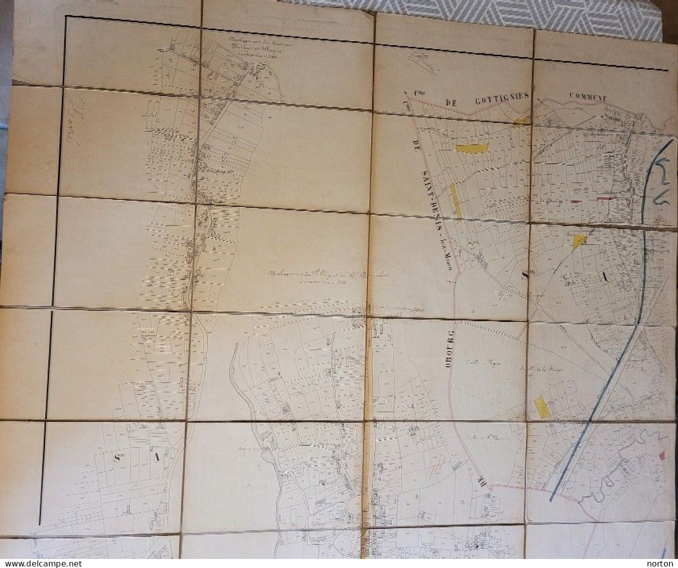 Plan parcellaire de la commune de Havré par P.C. Popp 1842 – 1879 ( voir description )