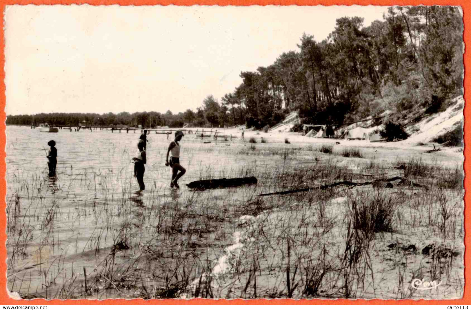 33 - B28976CPSM - CARCANS MAUBUISSON - L'Etang, La Baignade. Animée - Très Bon état - GIRONDE - Carcans