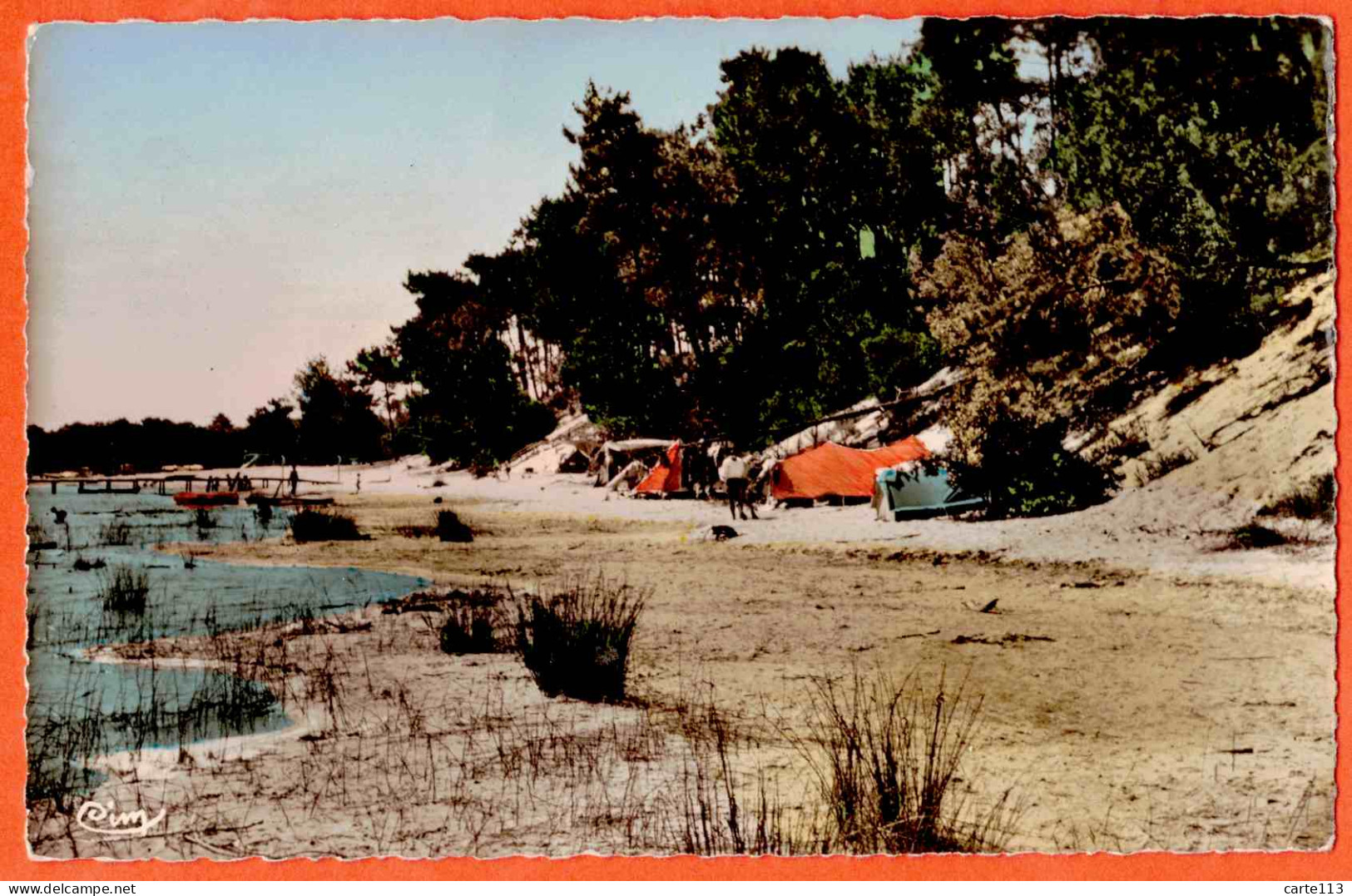 33 - B28978CPSM - CARCANS MAUBUISSON - Campeurs Au Bord Du Lac - Très Bon état - GIRONDE - Carcans