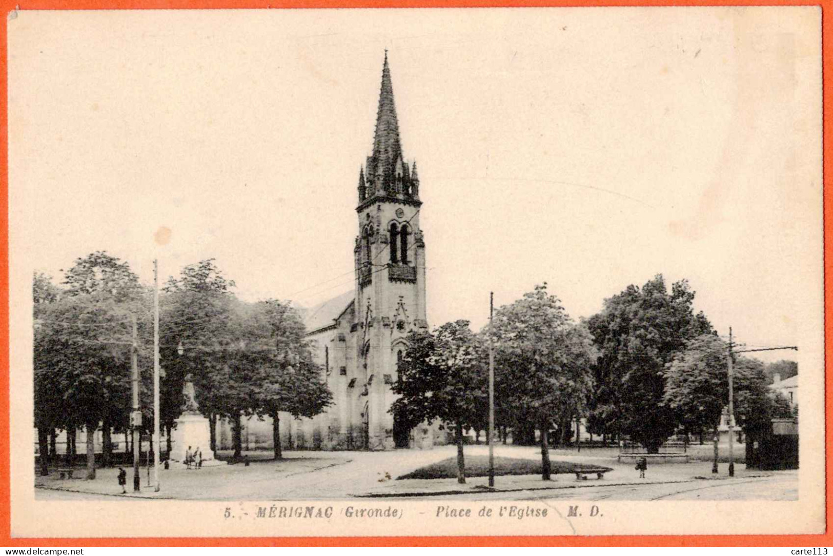 33 - B28974CPA - MERIGNAC - Place De L'Eglise - Assez Bon état - GIRONDE - Merignac