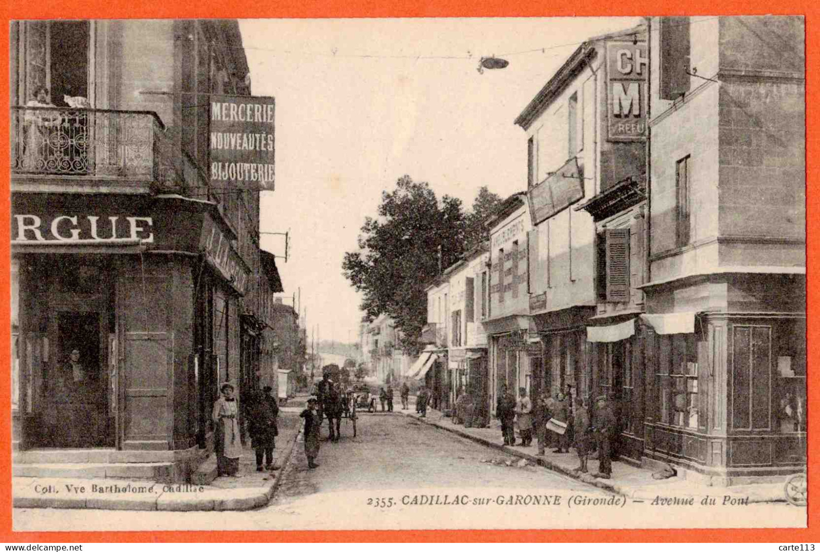 33 - B28956CPA - CADILLAC Sur GARONNE - Avenue Du Pont. Mercerie - Très Bon état - GIRONDE - Cadillac