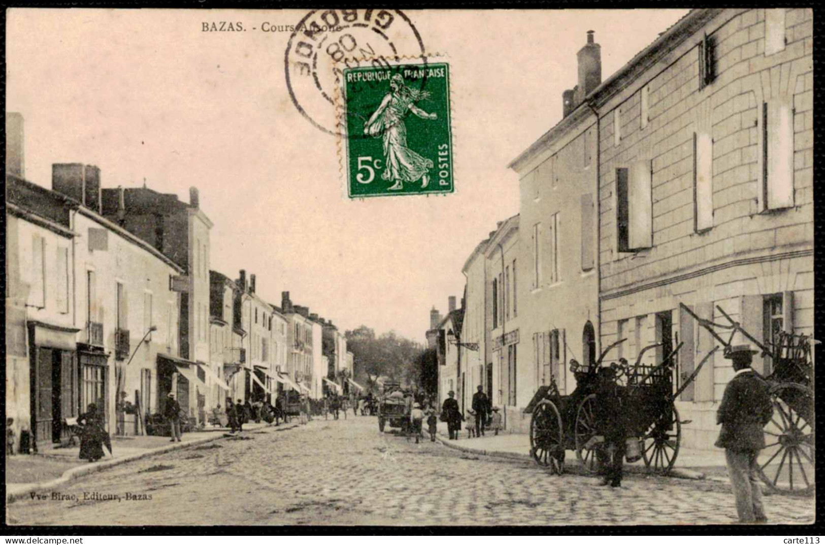 33 - B28846CPA - BAZAS - Cours Ausone - Très Bon état - GIRONDE - Bazas