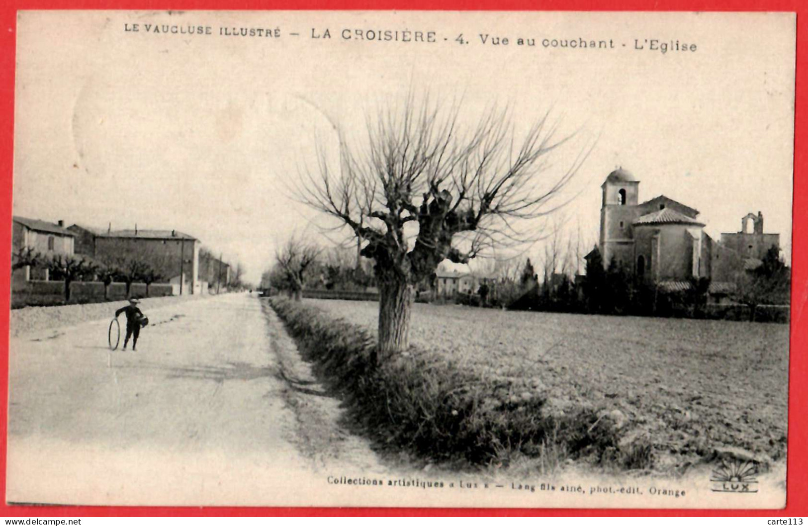 84 - B28585CPA - LA CROISIERE - BOLLENE - Eglise Vue Au Couchant  - Avenue De La Gare - Très Bon état - VAUCLUSE - Bollene