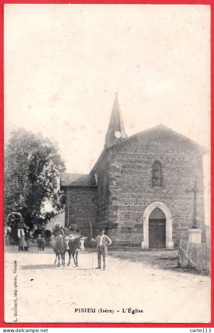 38 - B28576CPA - PISIEU - église - Très Bon état - ISERE - Autres & Non Classés