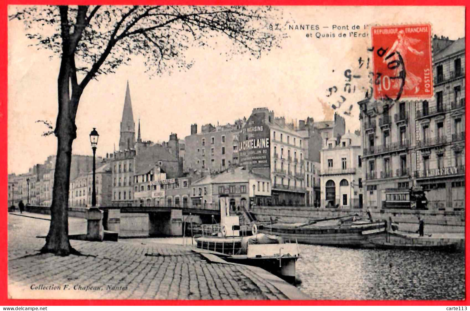 44 - B28565CPA - NANTES - Pont Et Quai De L'Erdre - Très Bon état - LOIRE-ATLANTIQUE - Nantes