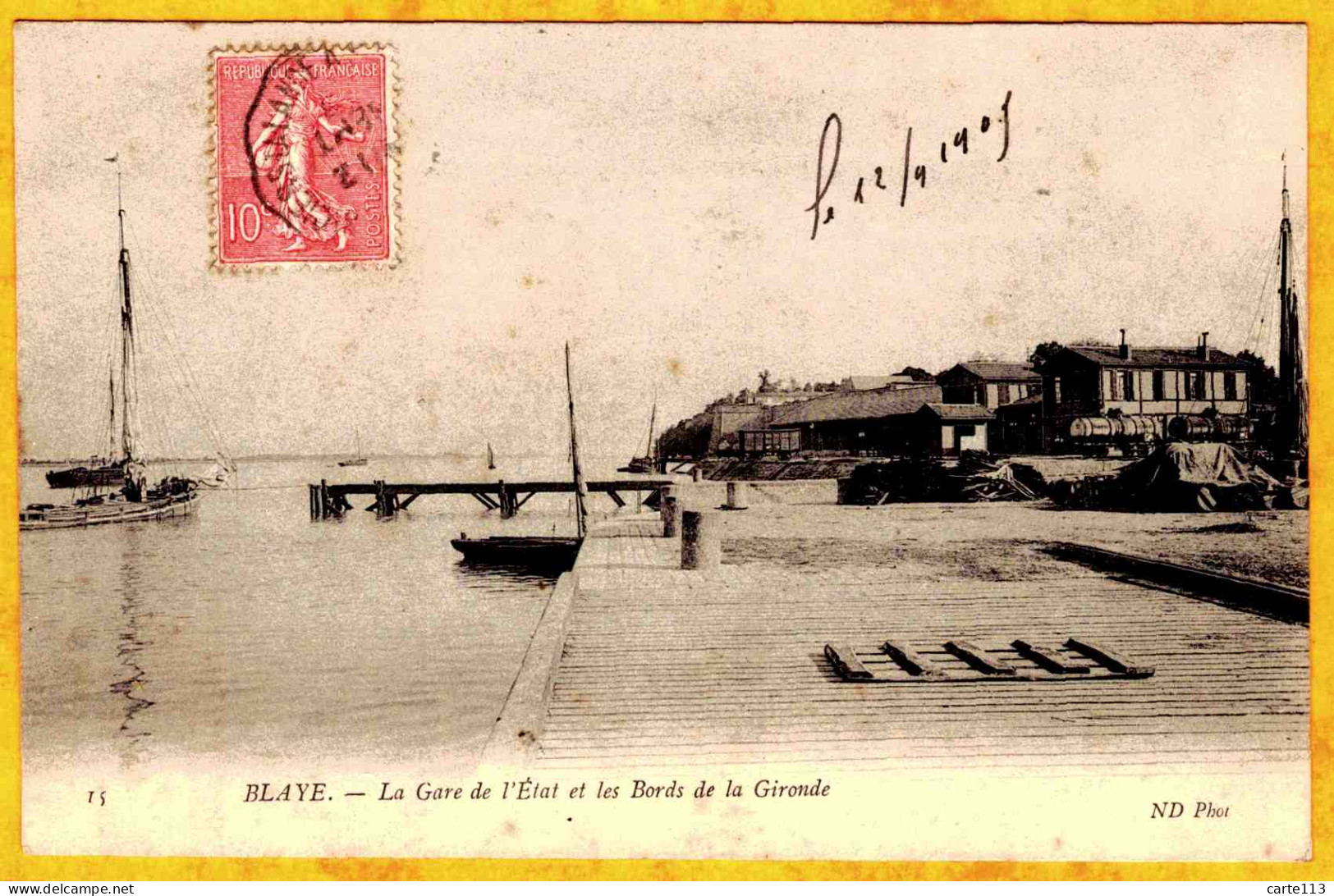 33 - B28360CPA - BLAYE - La Gare De L' état Et Les Bords De La Gironde - Très Bon état - GIRONDE - Blaye