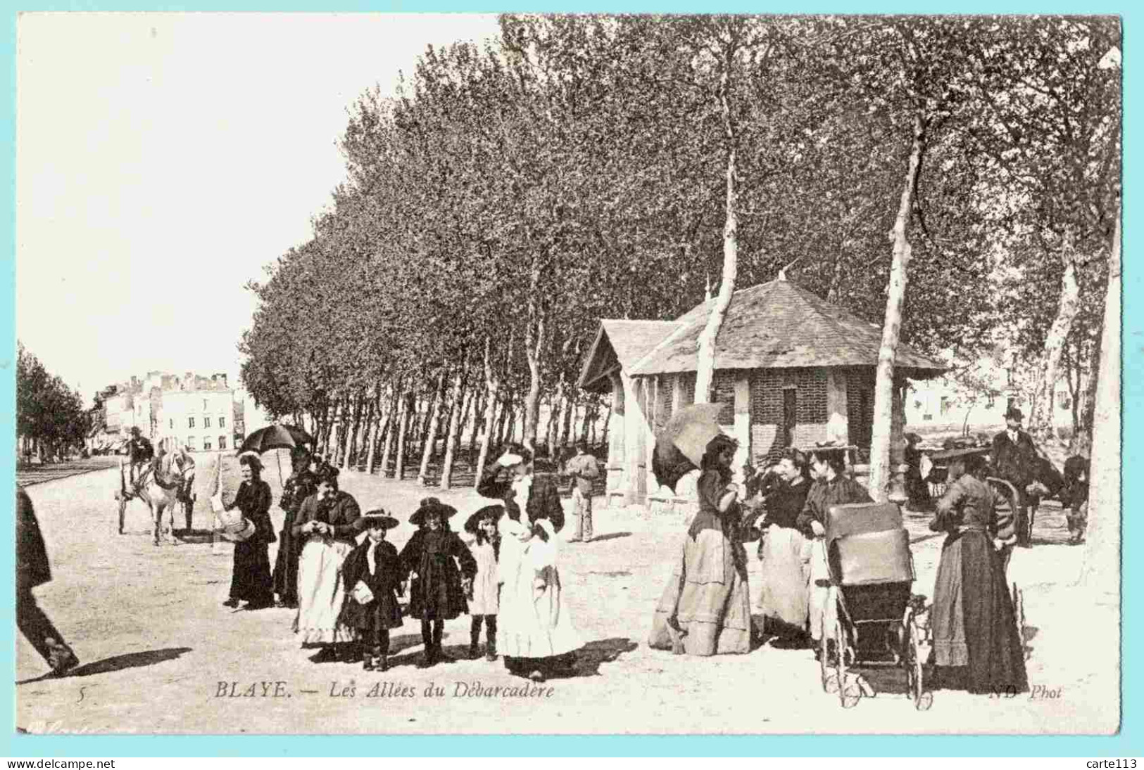 33 - B28350CPA - BLAYE - Les Allées Du Débarcadère - LANDEAU - Très Bon état - GIRONDE - Blaye